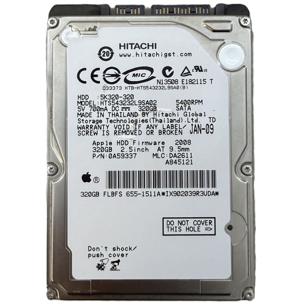 Hitachi HTS543232L9SA02 320GB 5400RPM 2.5" SATA Laptop HDD Drive